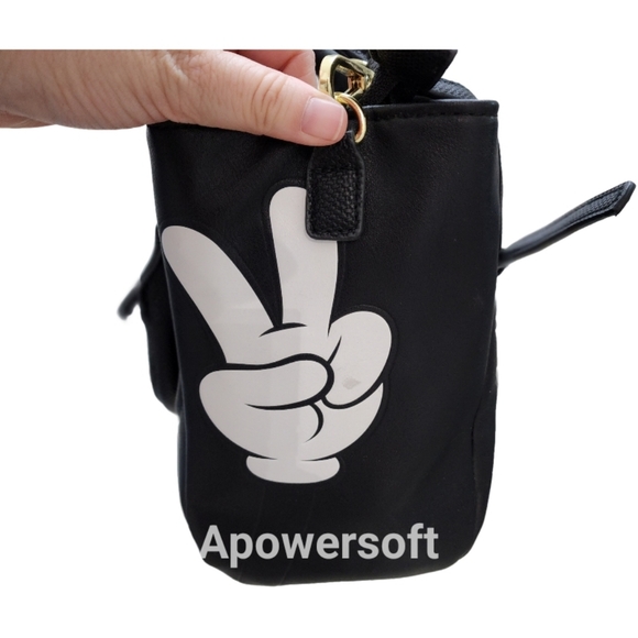 NWT Disney Mickey Mouse Black & White Satchel Purse Handbag - Picture 5 of 9